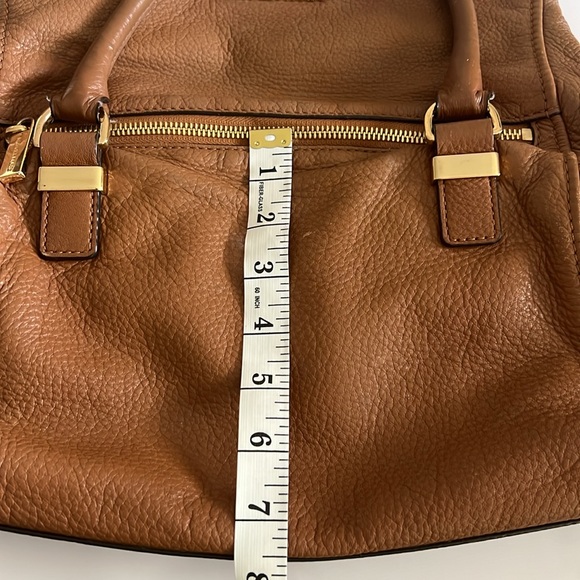 Michael Kors Weston Satchel Pebbled Brown Leather - Picture 9 of 10